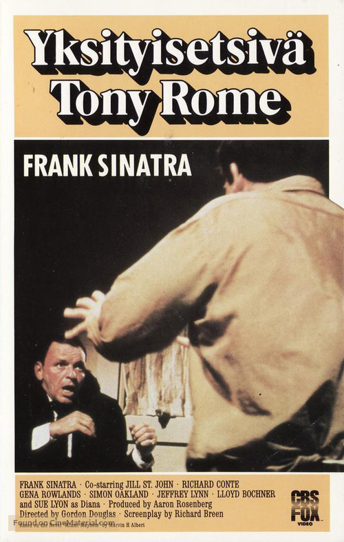 Tony Rome - Finnish VHS movie cover