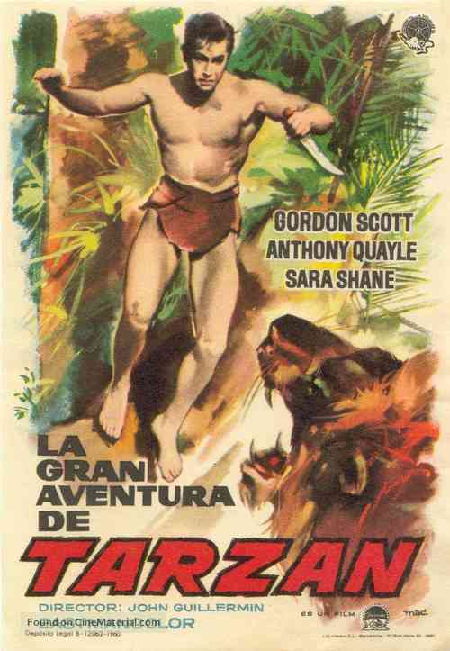 Tarzan&#039;s Greatest Adventure - Spanish Movie Poster