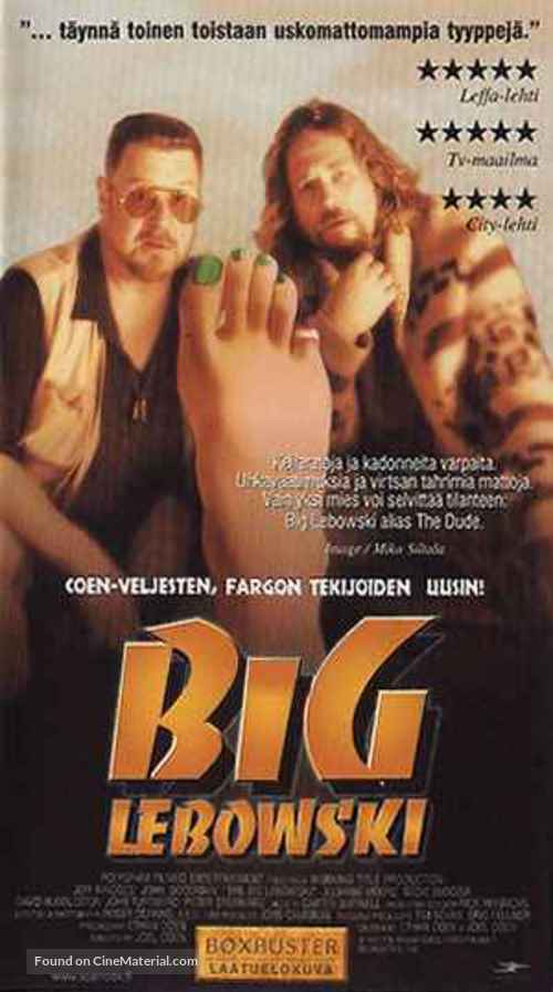 The Big Lebowski - Finnish VHS movie cover