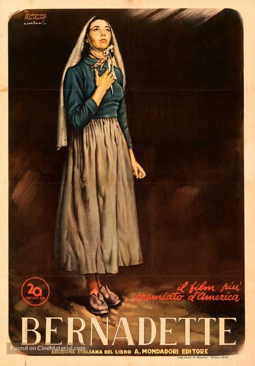 The Song of Bernadette - Italian Movie Poster
