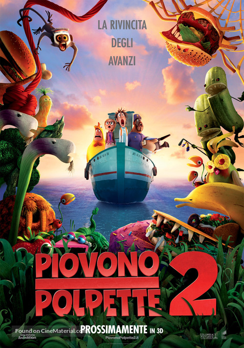 Cloudy with a Chance of Meatballs 2 - Italian Movie Poster