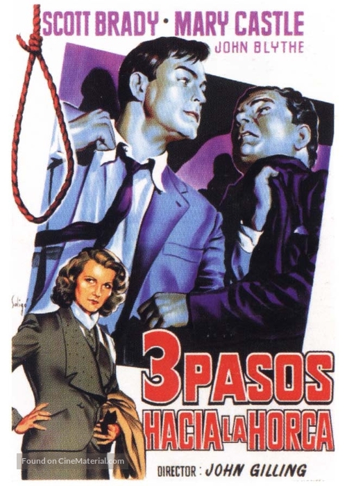 Three Steps to the Gallows - Spanish Movie Poster