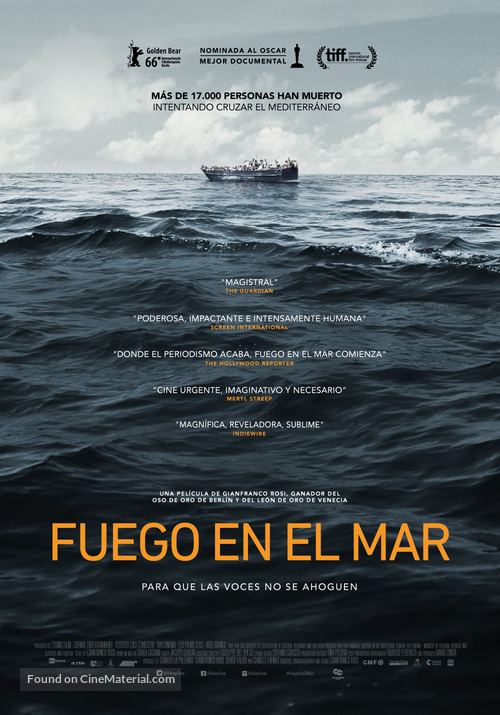 Fuocoammare - Colombian Movie Poster