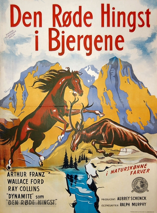 Red Stallion in the Rockies - Danish Movie Poster