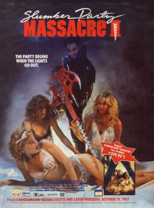 Slumber Party Massacre II - Video release movie poster