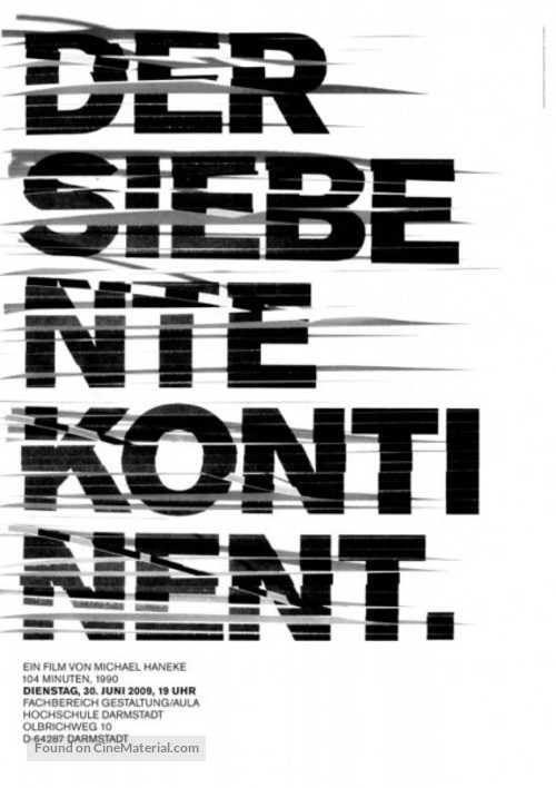 Siebente Kontinent, Der - German Movie Poster