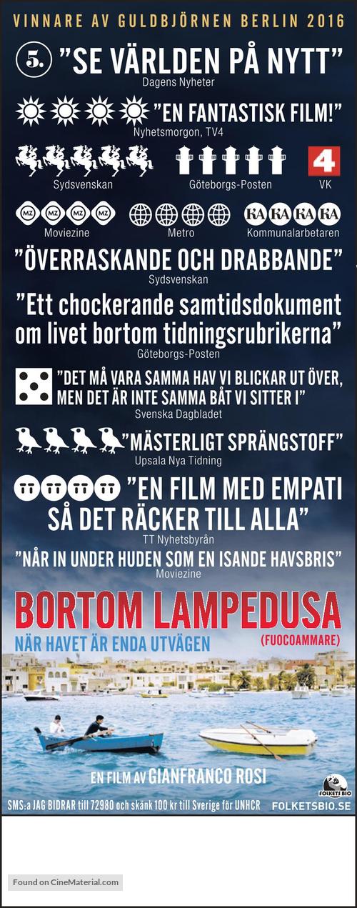 Fuocoammare - Swedish Movie Poster