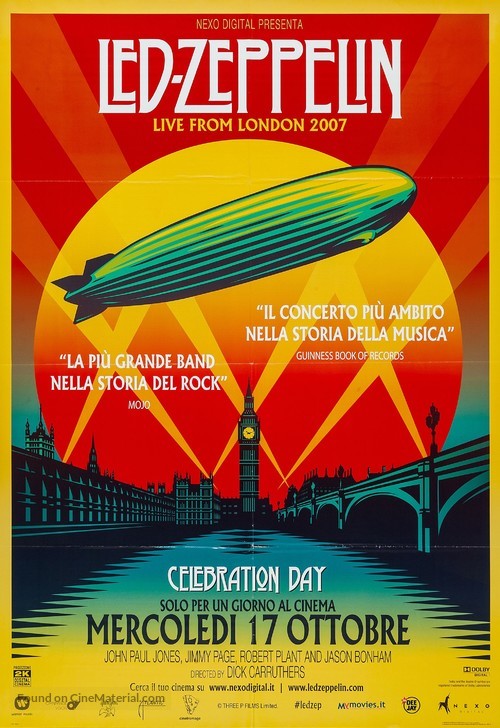 Led Zeppelin: Celebration Day - Italian Movie Poster
