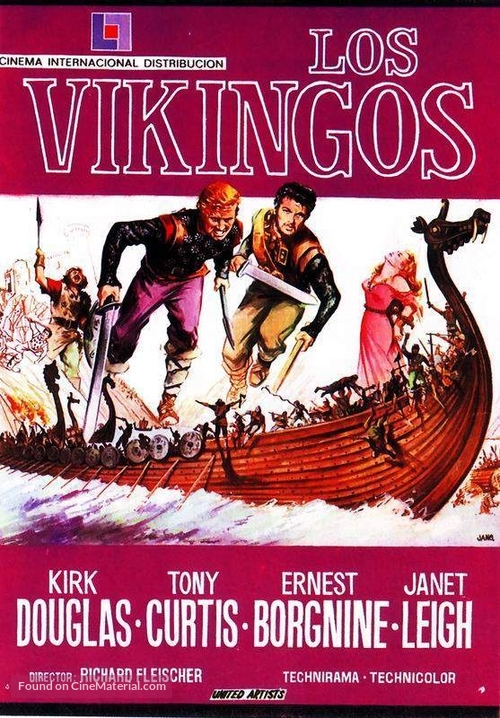 The Vikings - Spanish Movie Poster