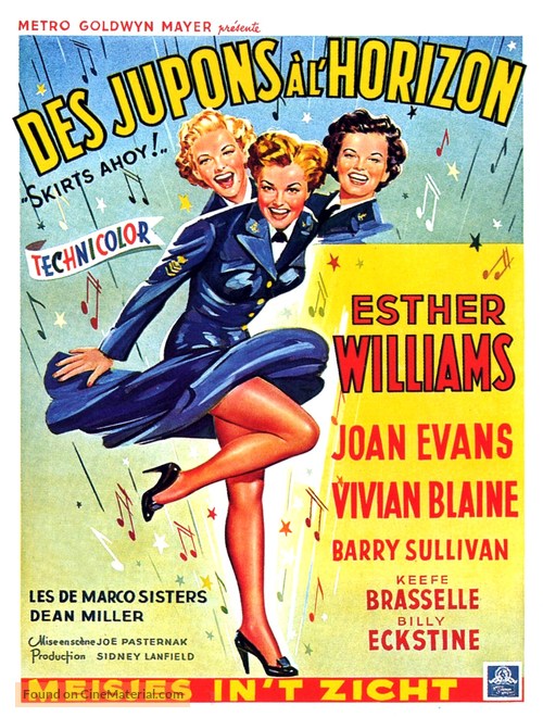 Skirts Ahoy! - Belgian Movie Poster