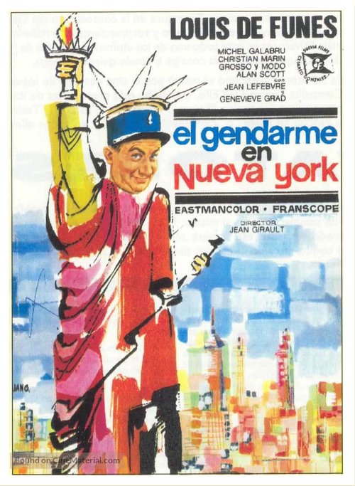 Le gendarme &agrave; New York - Spanish Movie Poster