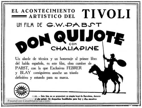 Don Quixote - Spanish Movie Poster