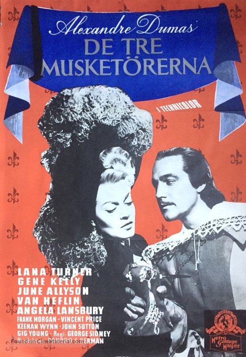 The Three Musketeers - Swedish Movie Poster