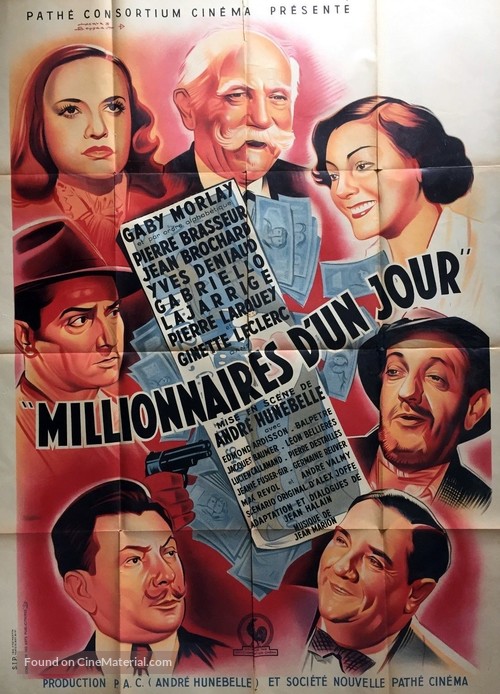 Millionnaires d&#039;un jour - French Movie Poster