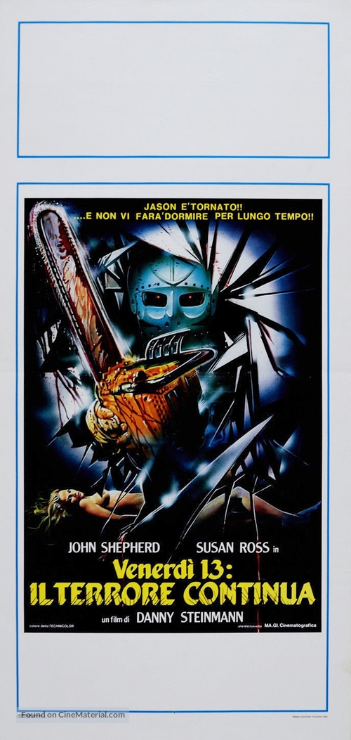 Friday the 13th: A New Beginning - Italian Movie Poster