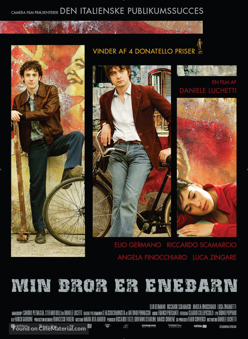 Mio fratello &eacute; figlio unico - Danish Movie Poster