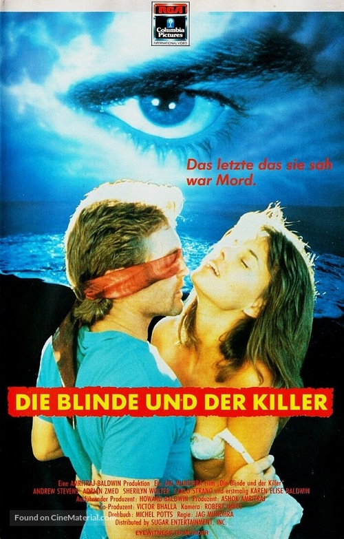 Eyewitness to Murder - German VHS movie cover
