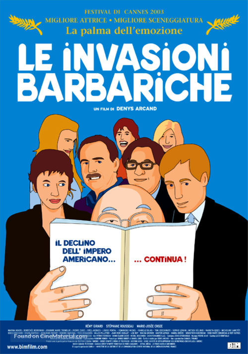 Invasions barbares, Les - Italian poster