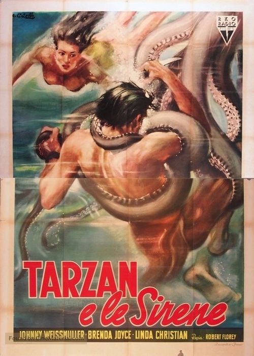 Tarzan and the Mermaids - Italian Movie Poster