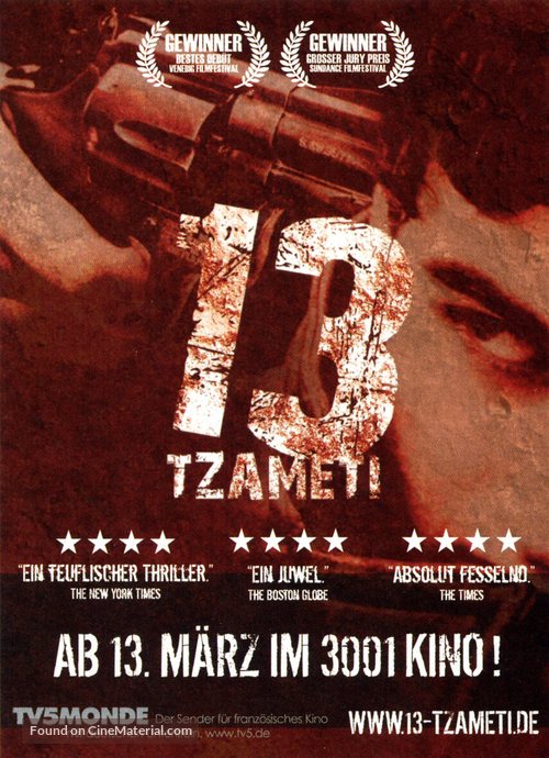 13 Tzameti - German Movie Poster