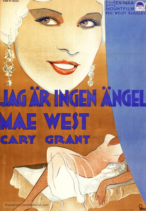 I&#039;m No Angel - Swedish Movie Poster