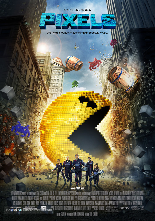 Pixels - Finnish Movie Poster