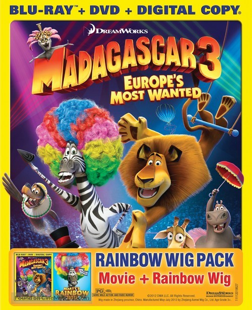 Madagascar 3: Europe&#039;s Most Wanted - Blu-Ray movie cover