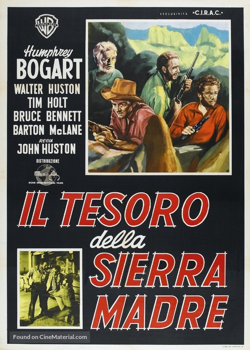 The Treasure of the Sierra Madre - Italian Re-release movie poster