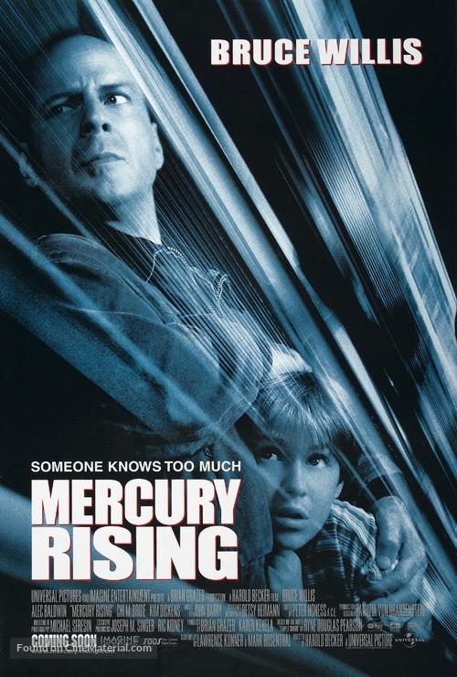 Mercury Rising - Advance movie poster