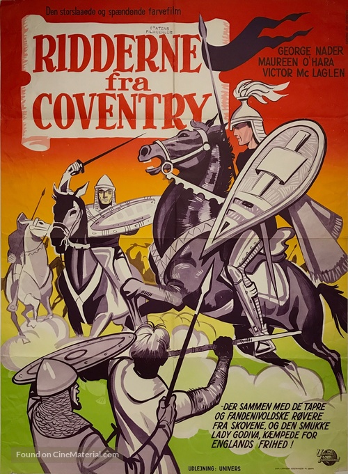 Lady Godiva of Coventry - Danish Movie Poster