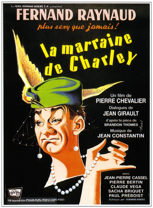 La marraine de Charley - French Movie Poster