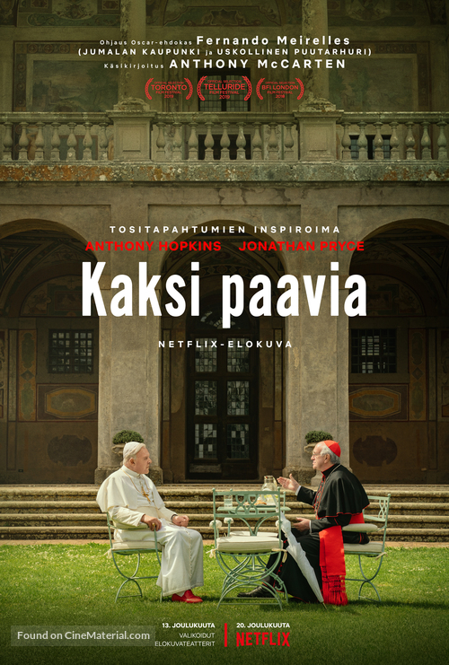 The Two Popes - Finnish Movie Poster
