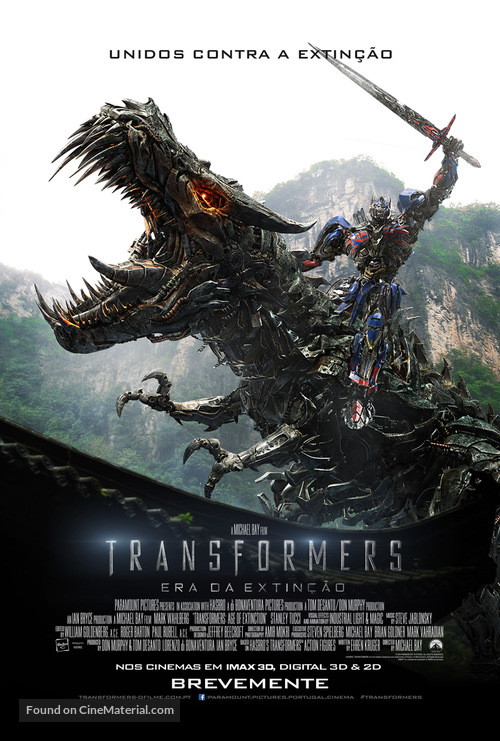 Transformers: Age of Extinction - Portuguese Movie Poster