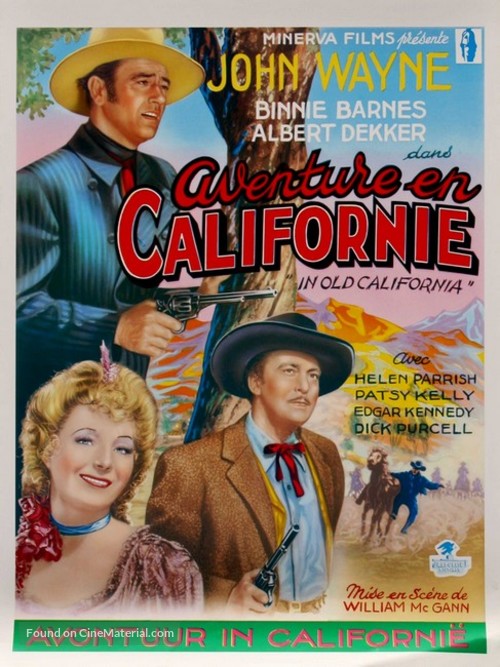 In Old California - Belgian Movie Poster