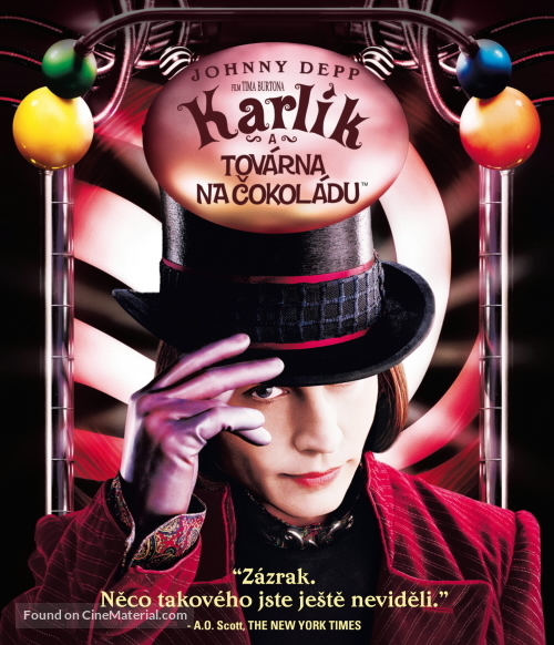 Charlie and the Chocolate Factory - Czech Blu-Ray movie cover