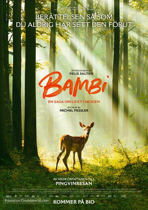 Bambi, L&#039;histoire d&#039;une vie dans les bois - Swedish Movie Poster