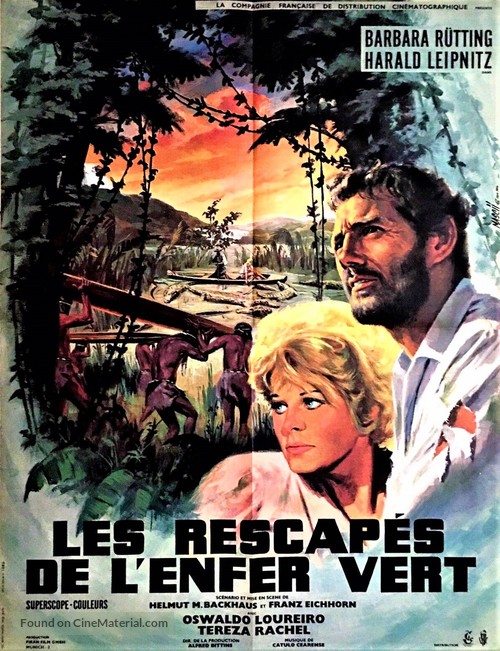 Und der Amazonas schweigt - French Movie Poster