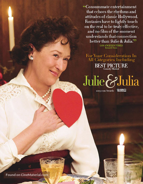 Julie &amp; Julia - For your consideration movie poster