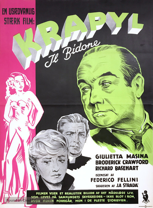 Il bidone - Danish Movie Poster