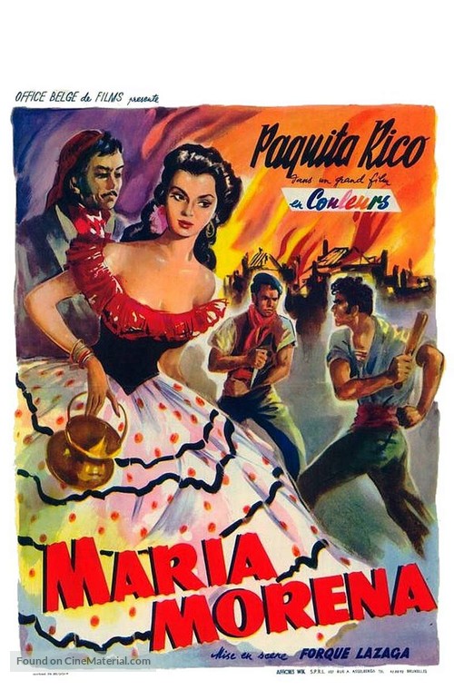 Mar&iacute;a Morena - Belgian Movie Poster