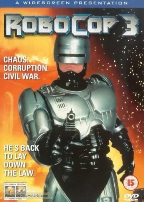 RoboCop 3 - British DVD movie cover