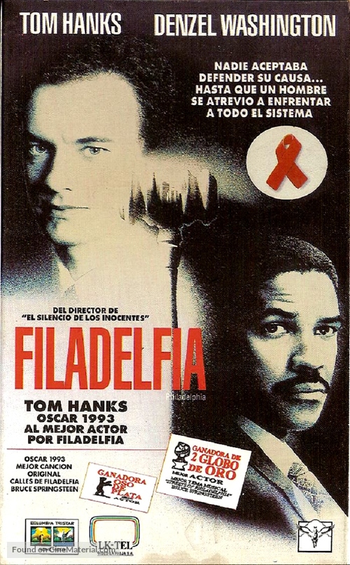 Philadelphia - Argentinian VHS movie cover