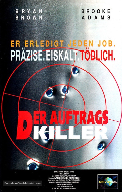 The Last Hit - German VHS movie cover