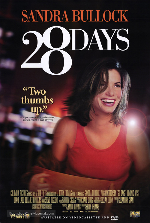 28 Days - Video release movie poster