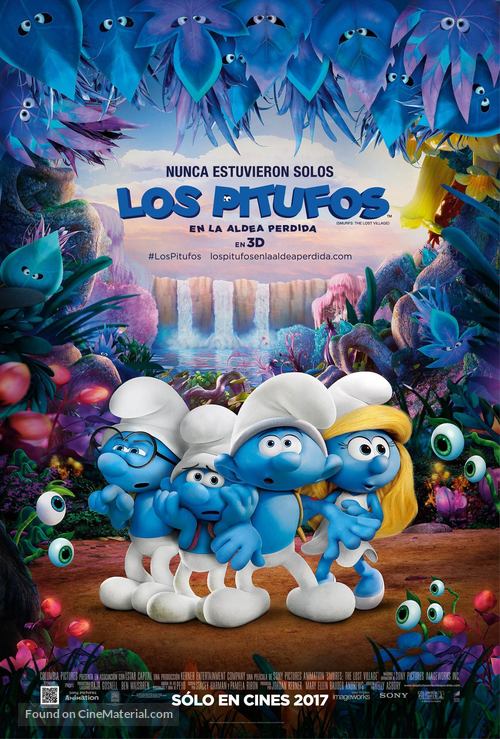 Smurfs: The Lost Village - Mexican Movie Poster