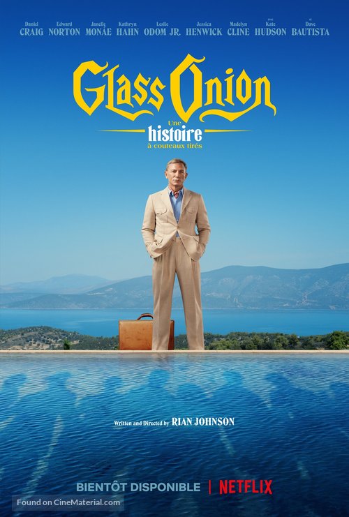 Glass Onion: A Knives Out Mystery - French Movie Poster