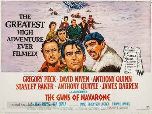 The Guns of Navarone - British Movie Poster