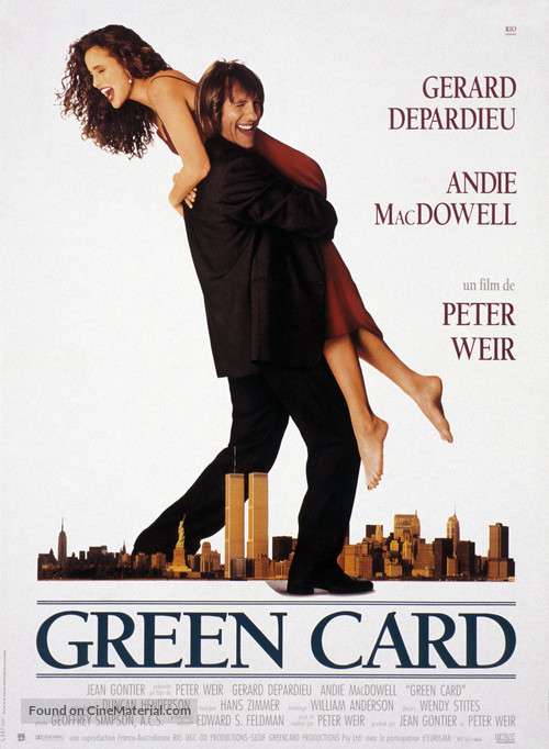 Green Card - French Movie Poster