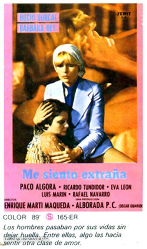 Me siento extra&ntilde;a - Spanish Movie Poster