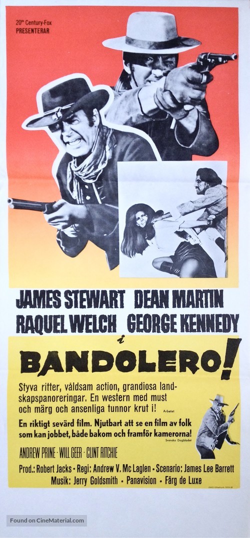 Bandolero! - Swedish Movie Poster